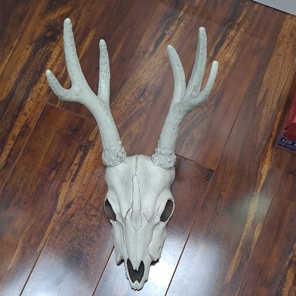 Crazy Bonez Plastic Antler Deer Skull Wall Decor Home Altar Halloween White